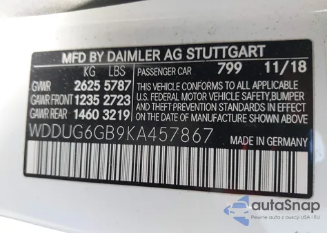 2019 Mercedes-Benz S 450 из США, поврежденный, VIN WDDUG6GB9KA457867